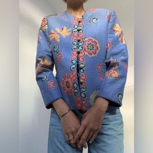 Vintage CARLISLE silk costume lilac, burgundy/size 8